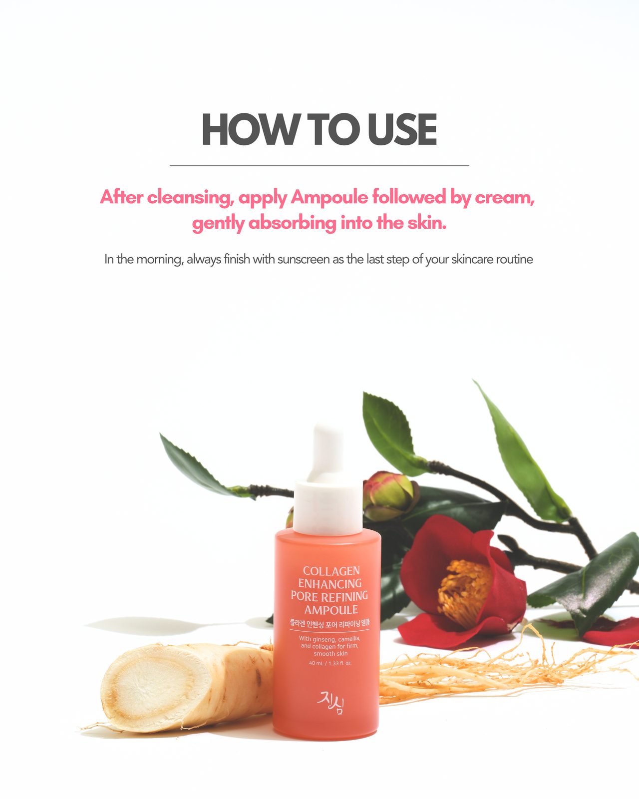 Collagen Ampoule with camellia flower