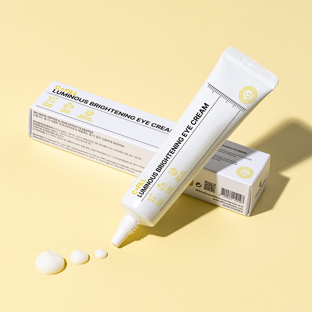 Luminous Eye Cream on yellow
