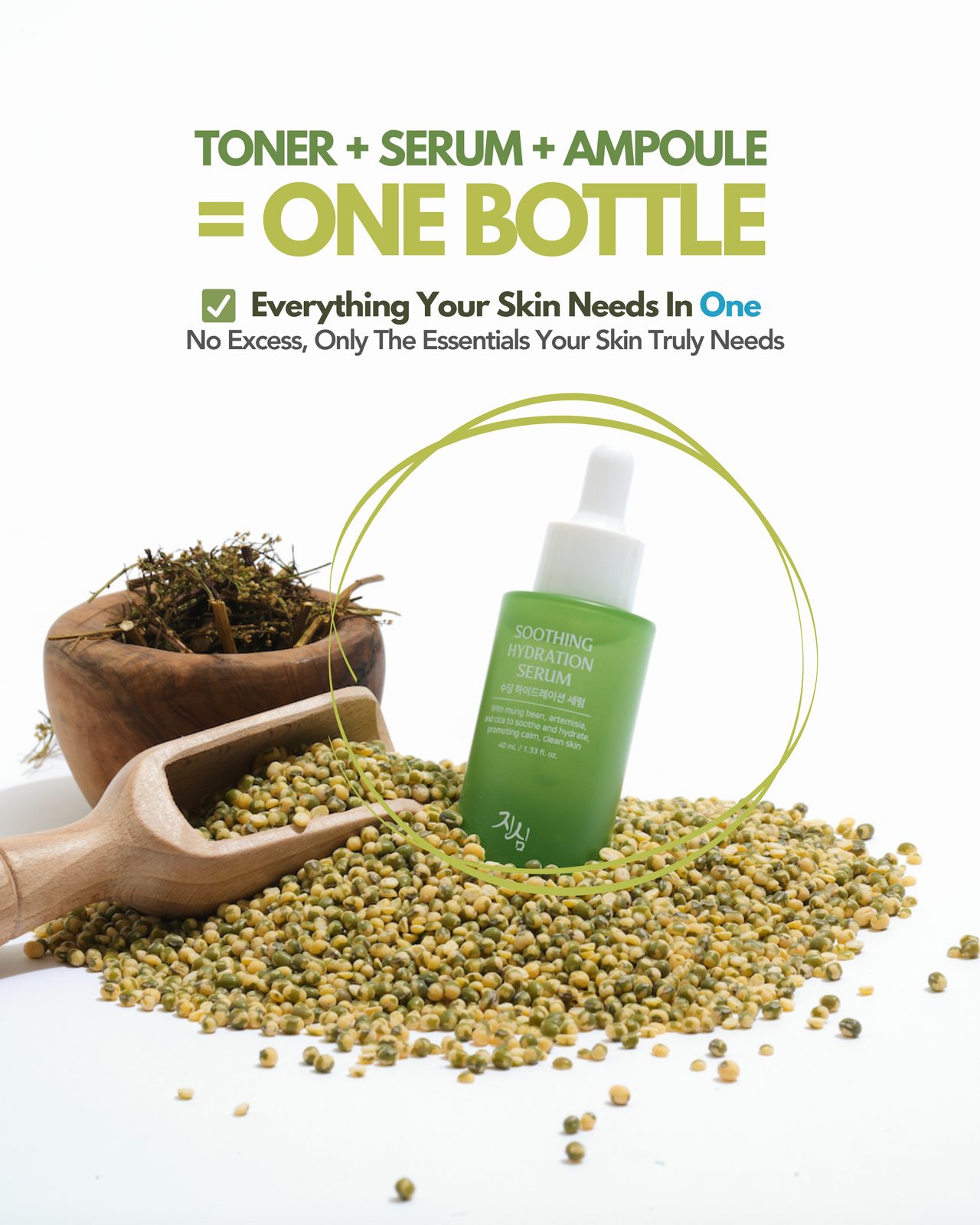 Soothing Serum on mung beans